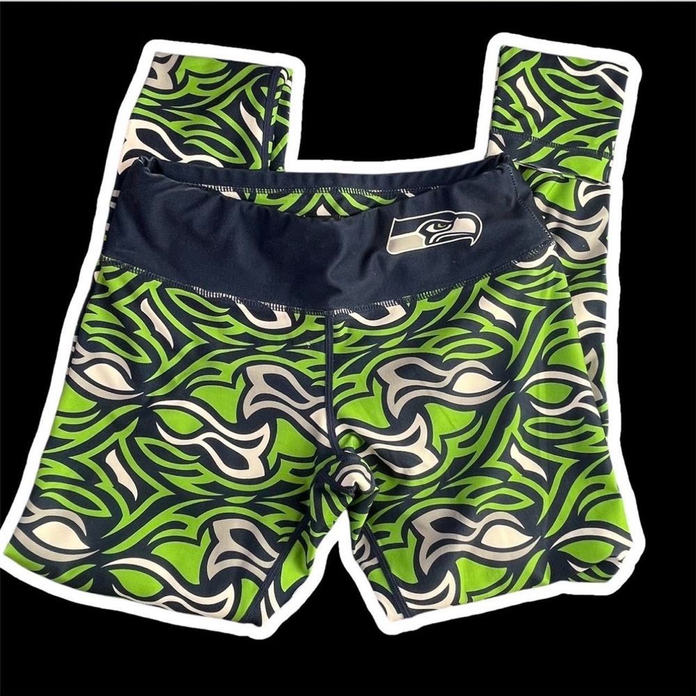 NFL Team Seahawks Green and Navy leggings